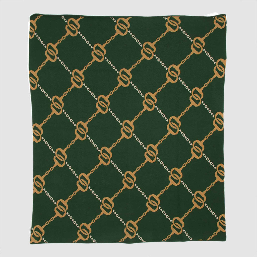 Cotton Sustainable Knit Throw Blanket - Equestrian House of Bits