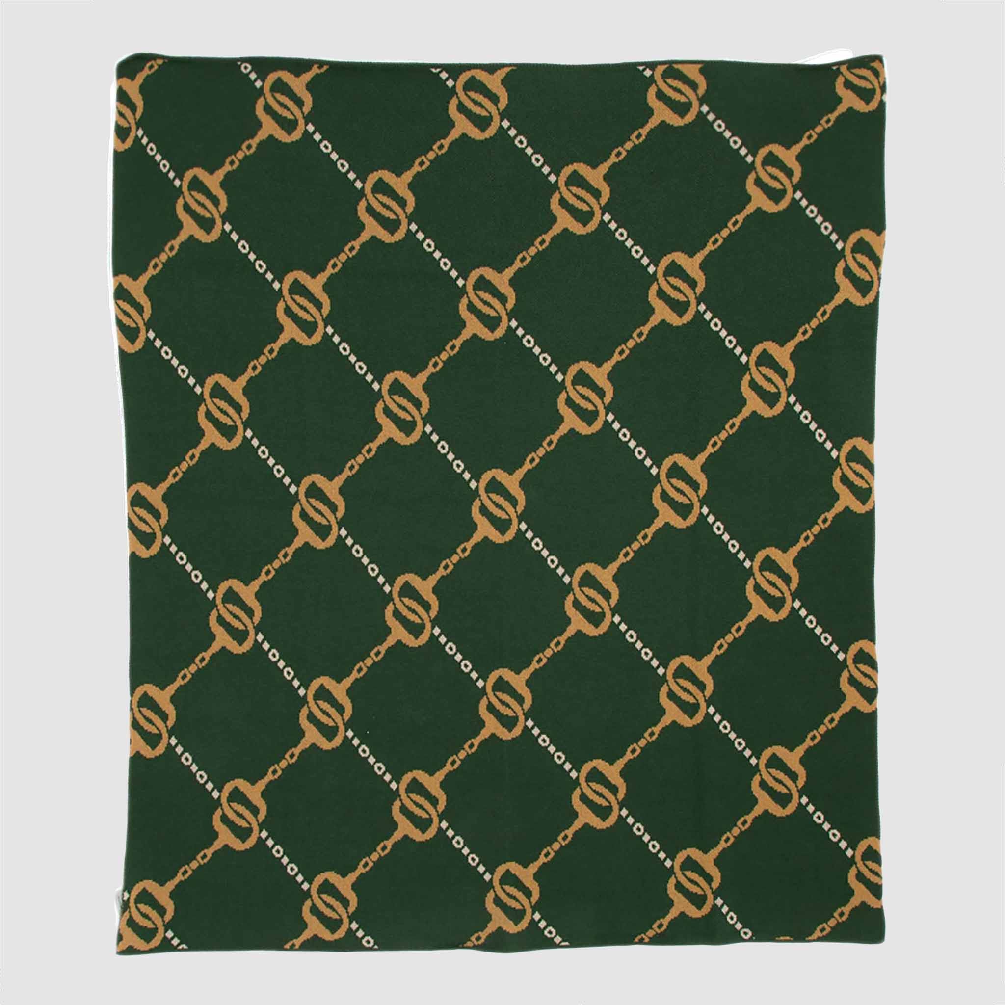 Cotton Sustainable Knit Throw Blanket - Equestrian House of Bits