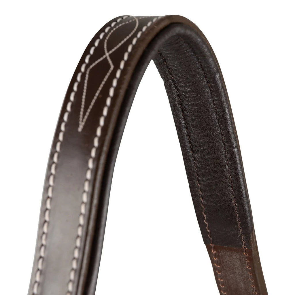 Huntley Equestrian Fancy Stitched Premium Leather Padded Halter