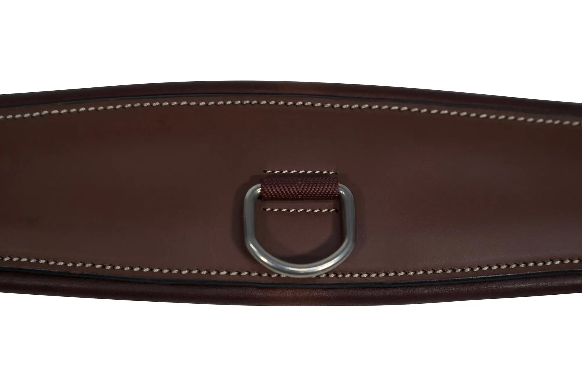 Sedgwick Leather Fancy Stitched Padded Leather Contour Shaped Girth with Double End Elastic