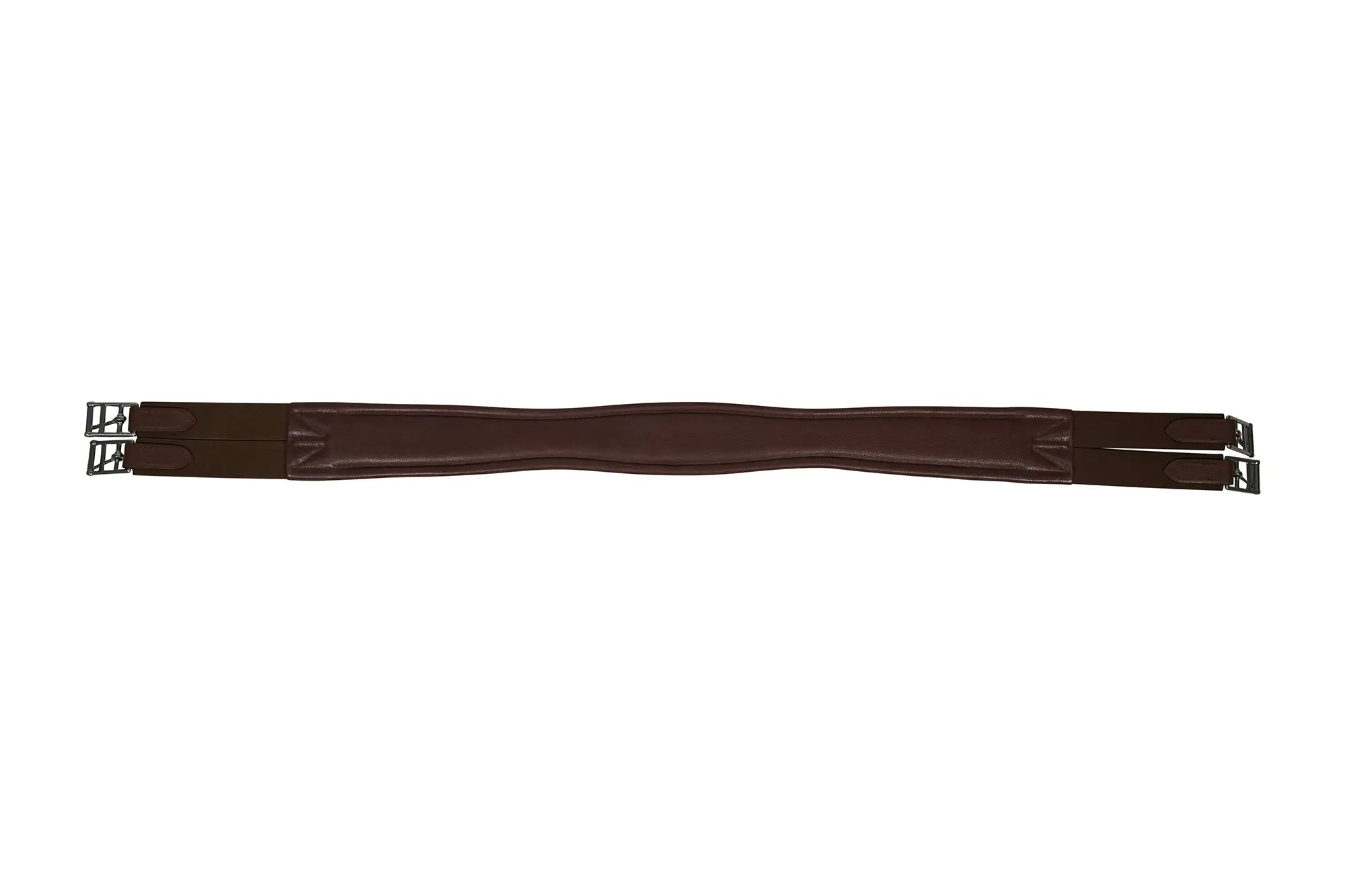 Sedgwick Leather Fancy Stitched Padded Leather Contour Shaped Girth with Double End Elastic