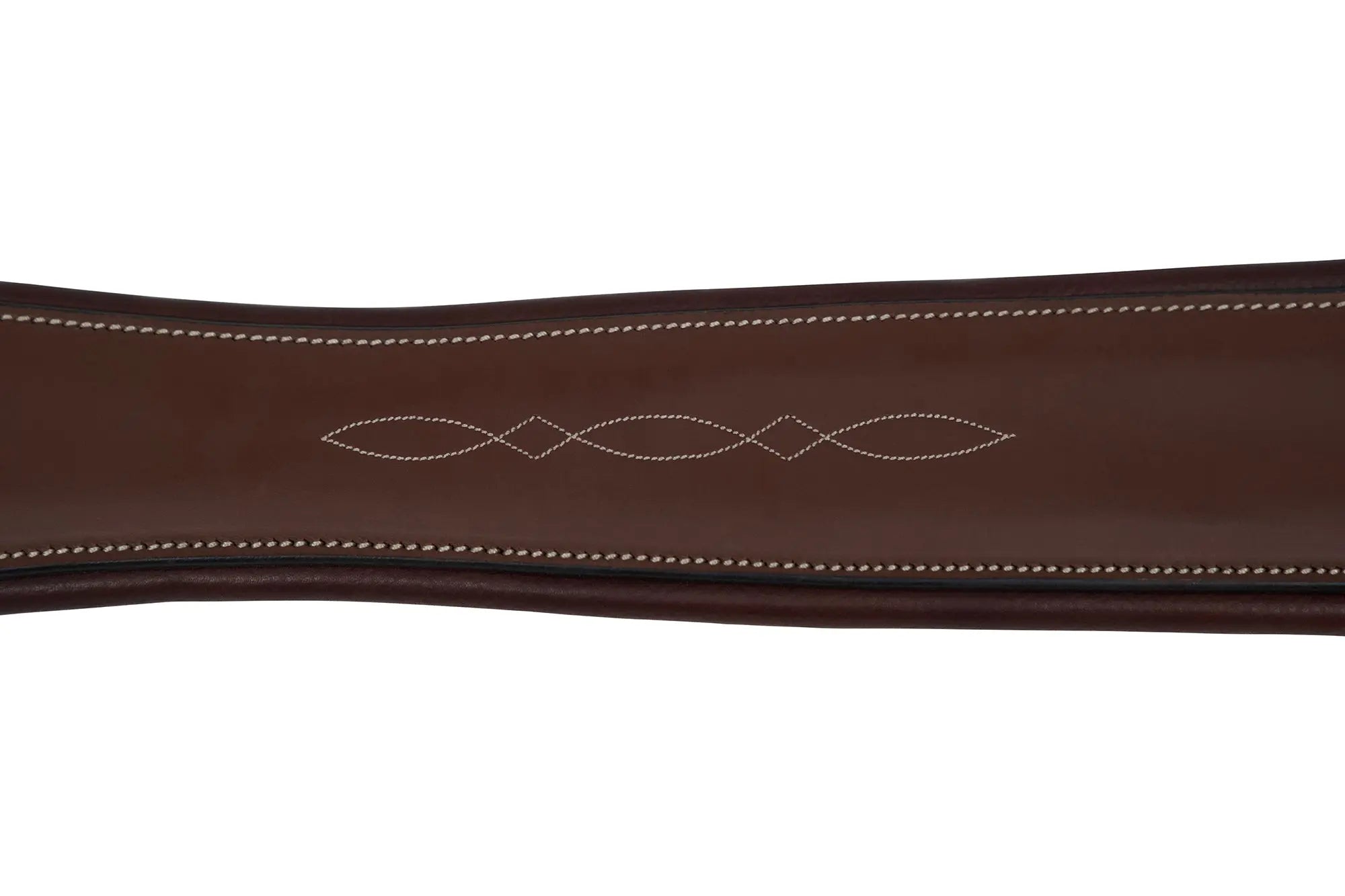 Sedgwick Leather Fancy Stitched Padded Leather Contour Shaped Girth with Double End Elastic