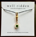 Well Ridden Designer Charm, Handmade, Hand-Painted Porcelain with 22K Gold Accent