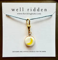 Well Ridden Designer Charm, Handmade, Hand-Painted Porcelain with 22K Gold Accent