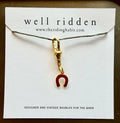 Well Ridden Vintage Charm, 1980's Red Enamel Lucky Horseshoe