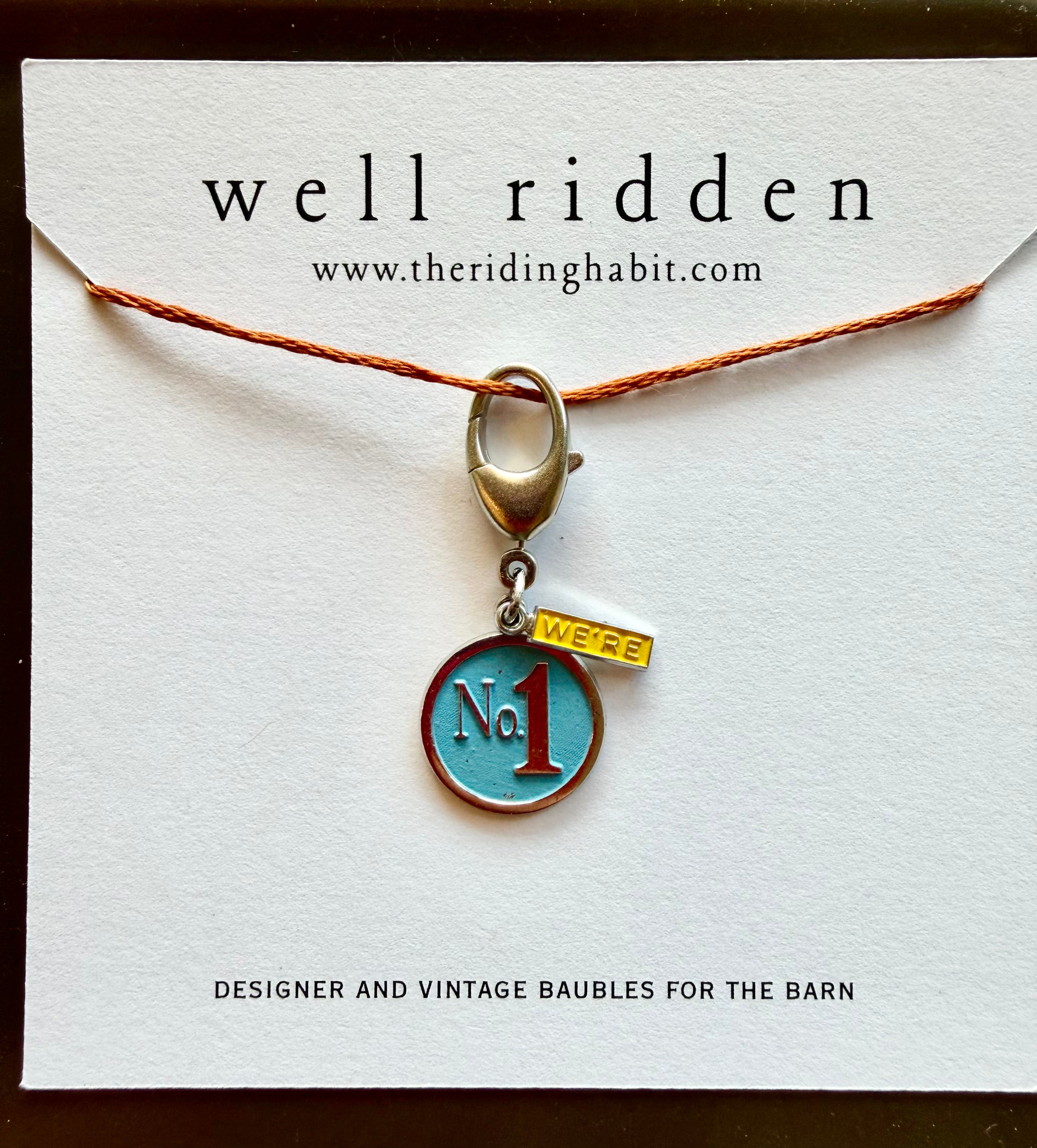 Well Ridden Vintage Charm, Sterling Silver Enamel