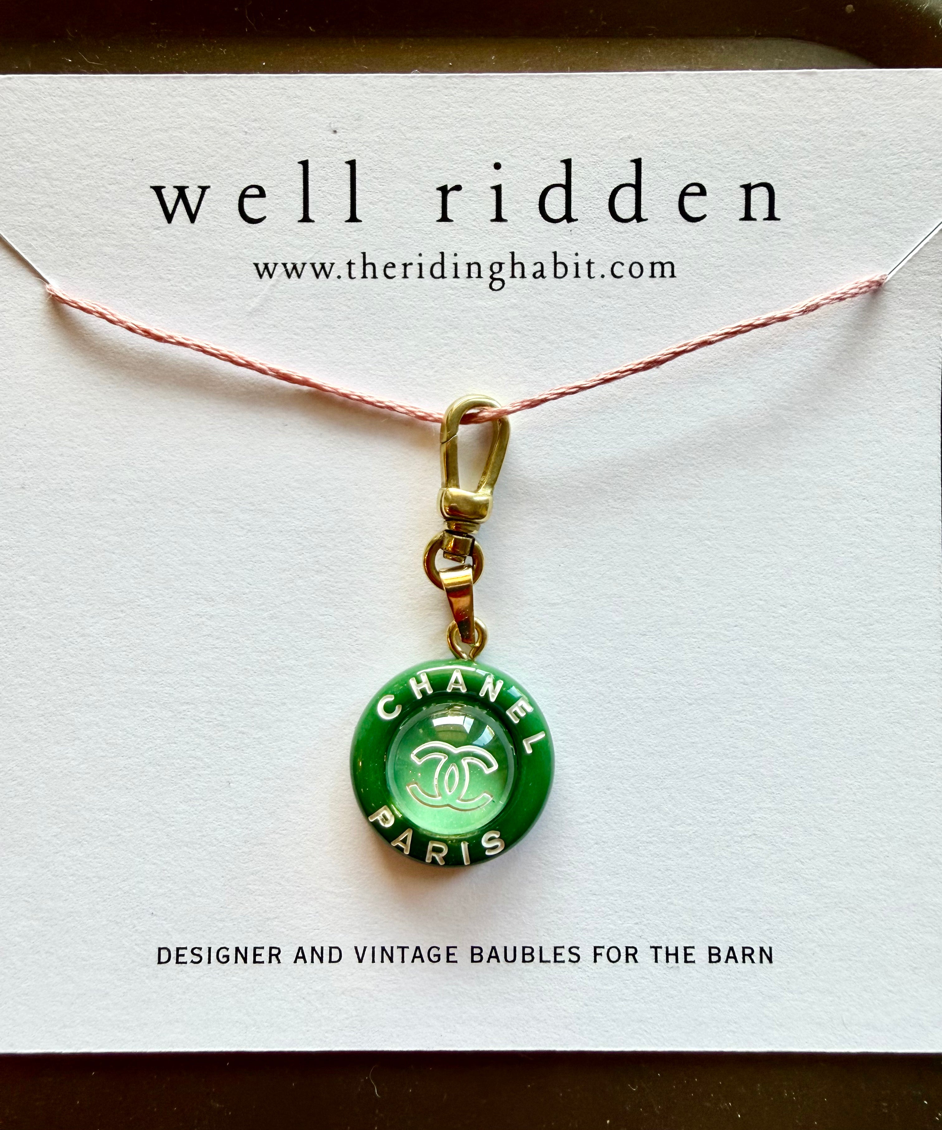 Well Ridden Vintage Chanel Charm, Green