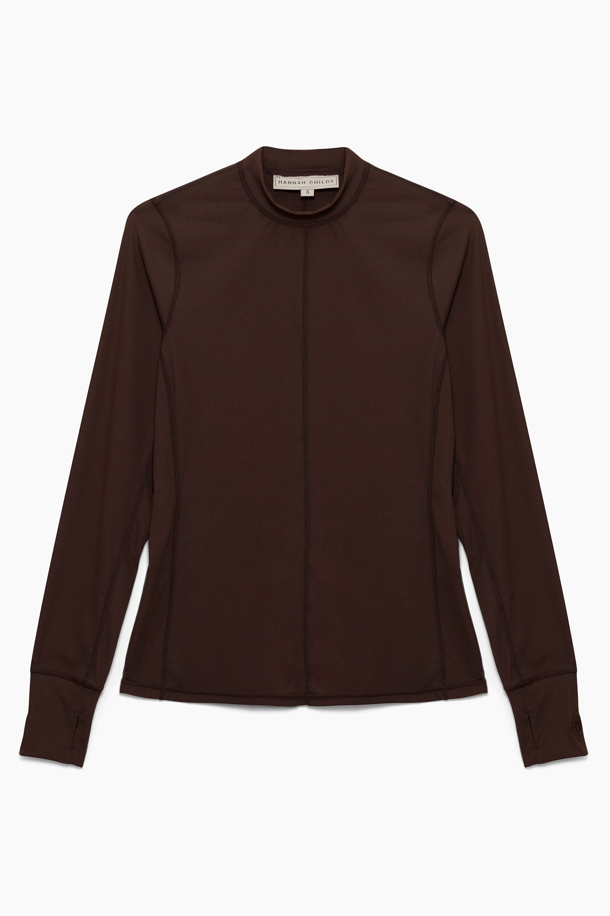 Hannah Childs Cameron Rib Mock Neck Performance Top