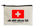 Travel Canvas Zipper Pouch - 8.5" x 11" - Oh Sh*t Kit