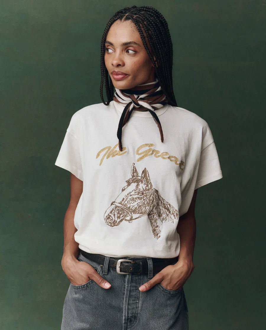 The Great. The Boxy Crew w/ Horse Embroidery