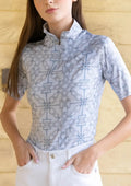 Harmony Q-Zip | Short Sleeve | Chainlink Print