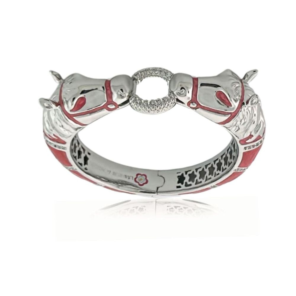 Equestrian Horse Bangle — Pavé Circle