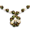 Vintage Gucci Belt Print Bumblebee Silk Necktie Necklace