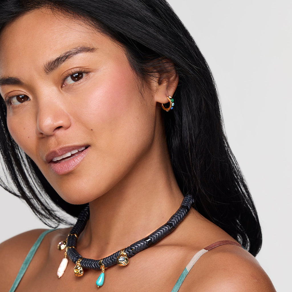 Mignonne Gavigan Mini Petra Huggie Hoops Multi