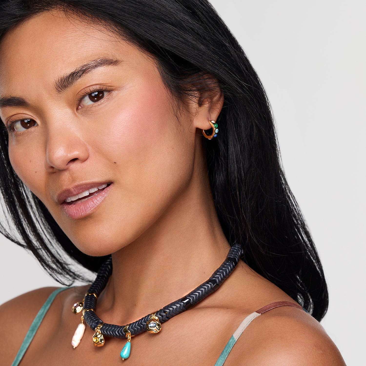 Mignonne Gavigan Mini Petra Huggie Hoops Multi