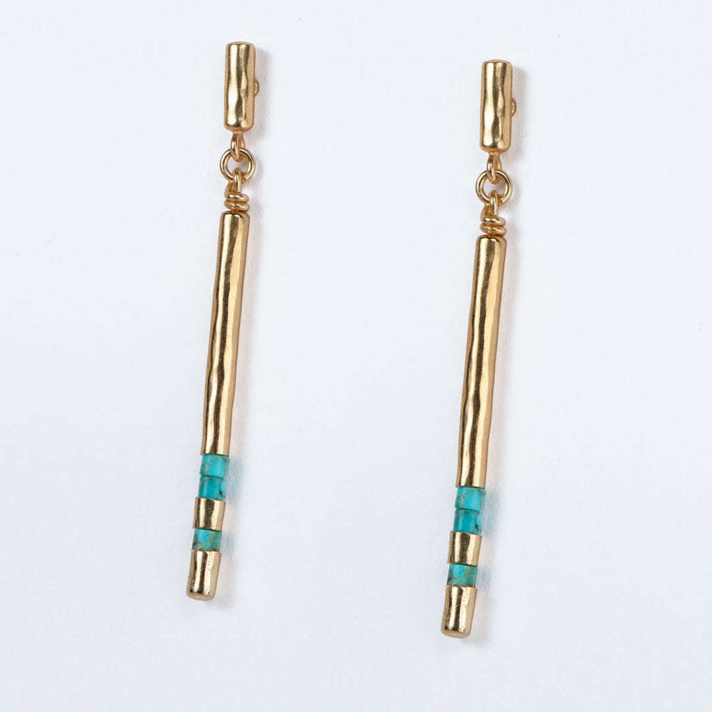 Prism - Turquoise Pave Horseshoe Earring
