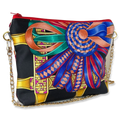 Vintage Hermes Rubans du Cheval Noir Silk Scarf Crossbody Bag