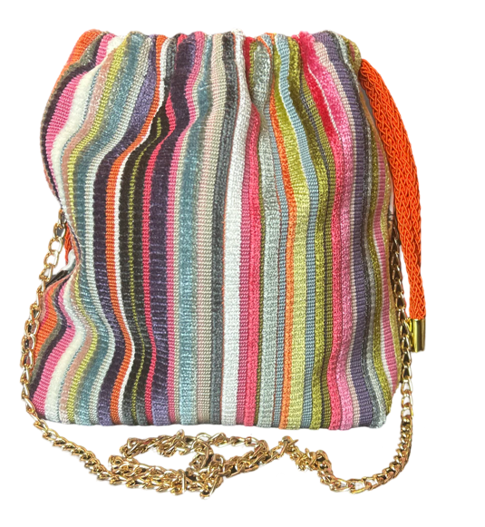 Vintage Hermes Grand Manege Scarf Drawstring Crossbody Bag