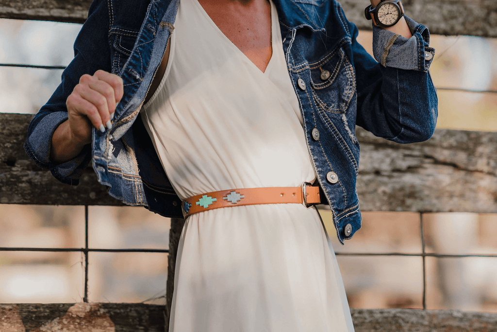 La Matera Limited Edition: Diamante Azul Women's Polo Belt - Thin