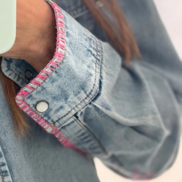 Kerri Rosenthal Western Pia Denim Shirt