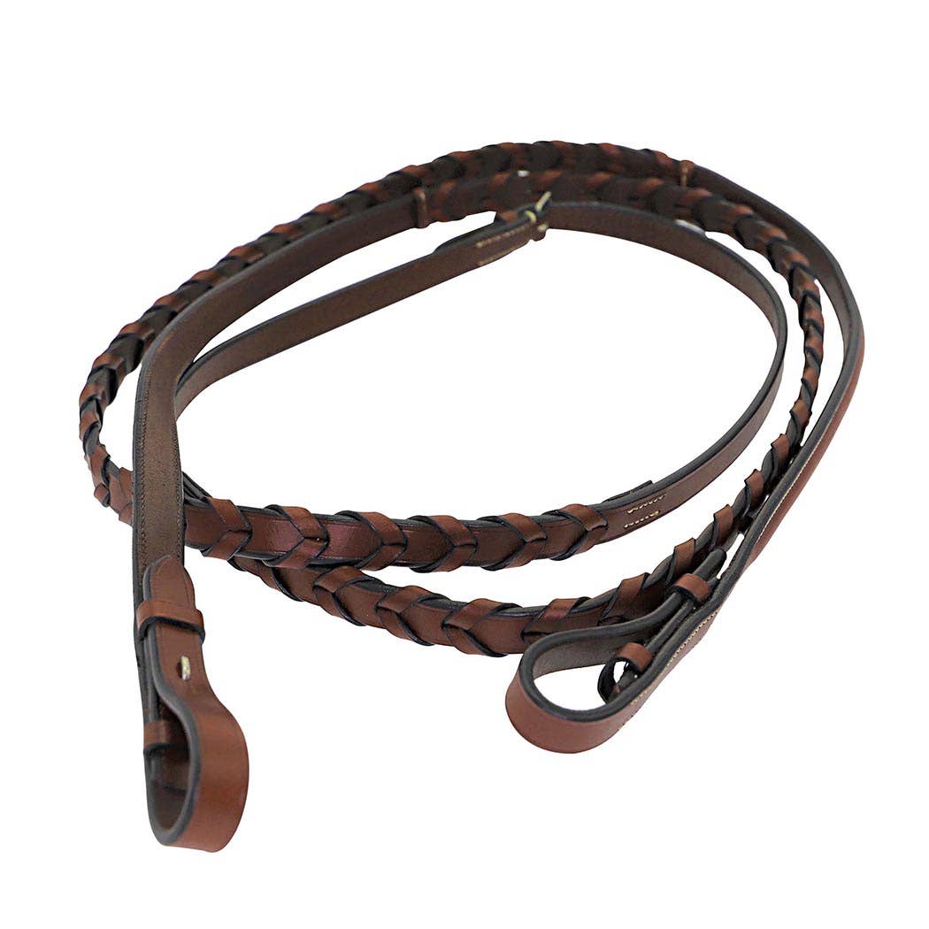Royal Liverpool - Fancy Raised Leather Hunter Bridle - Havana Brown