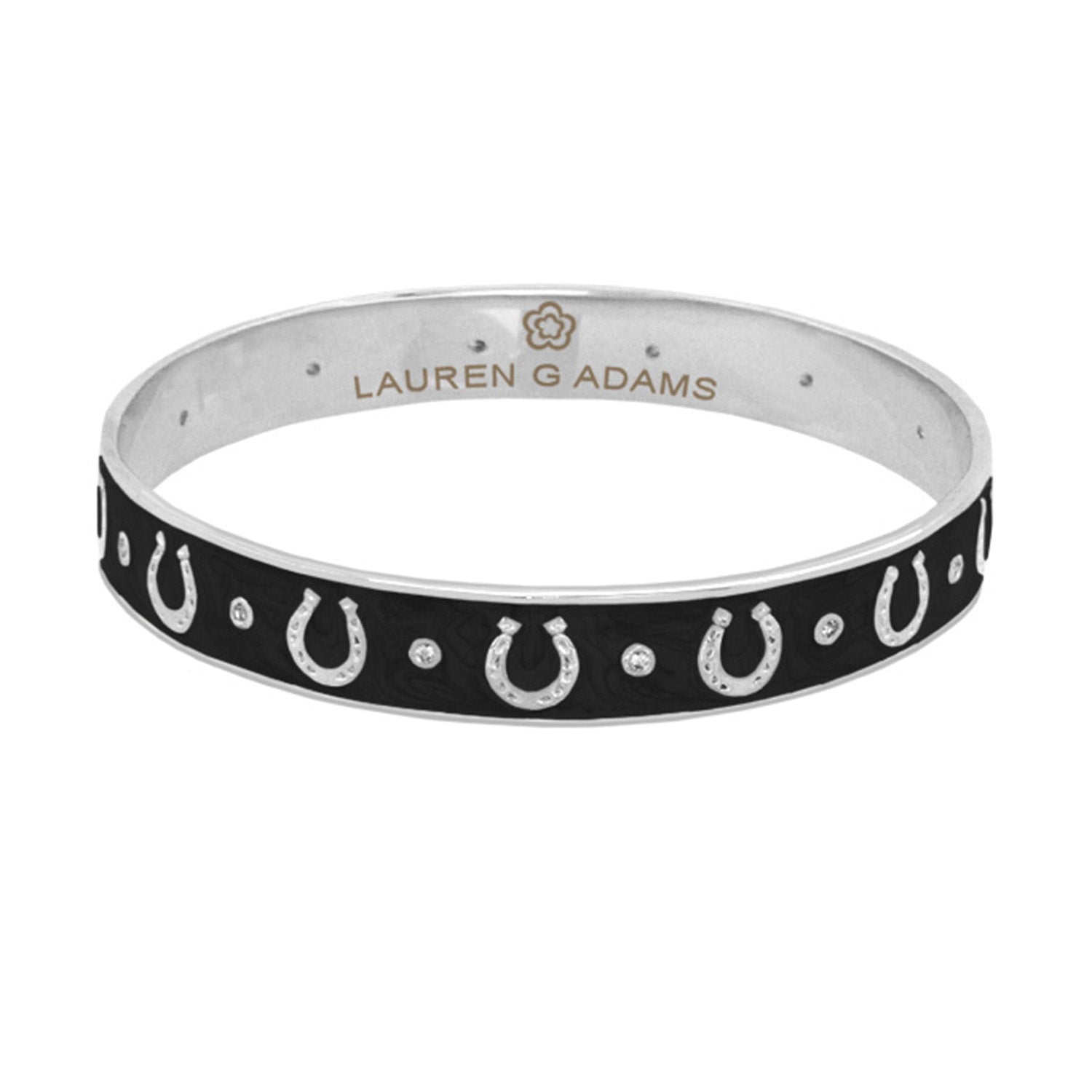 Equestrian Horseshoe Bangle — Flat Band Row