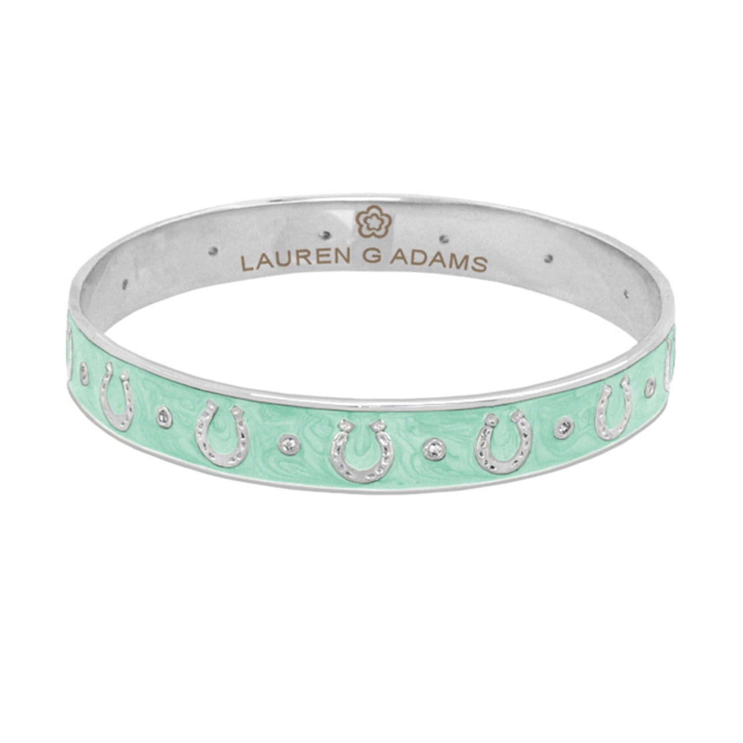 Equestrian Horseshoe Bangle — Flat Band Row