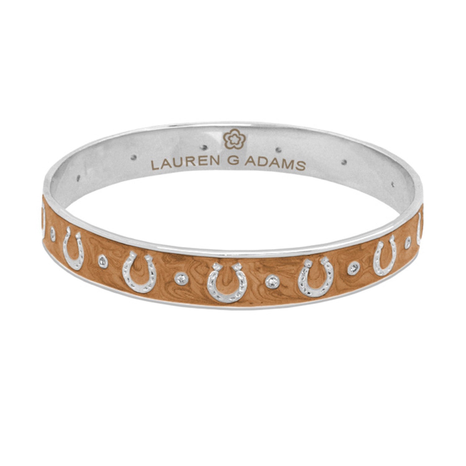 Equestrian Horseshoe Bangle — Flat Band Row