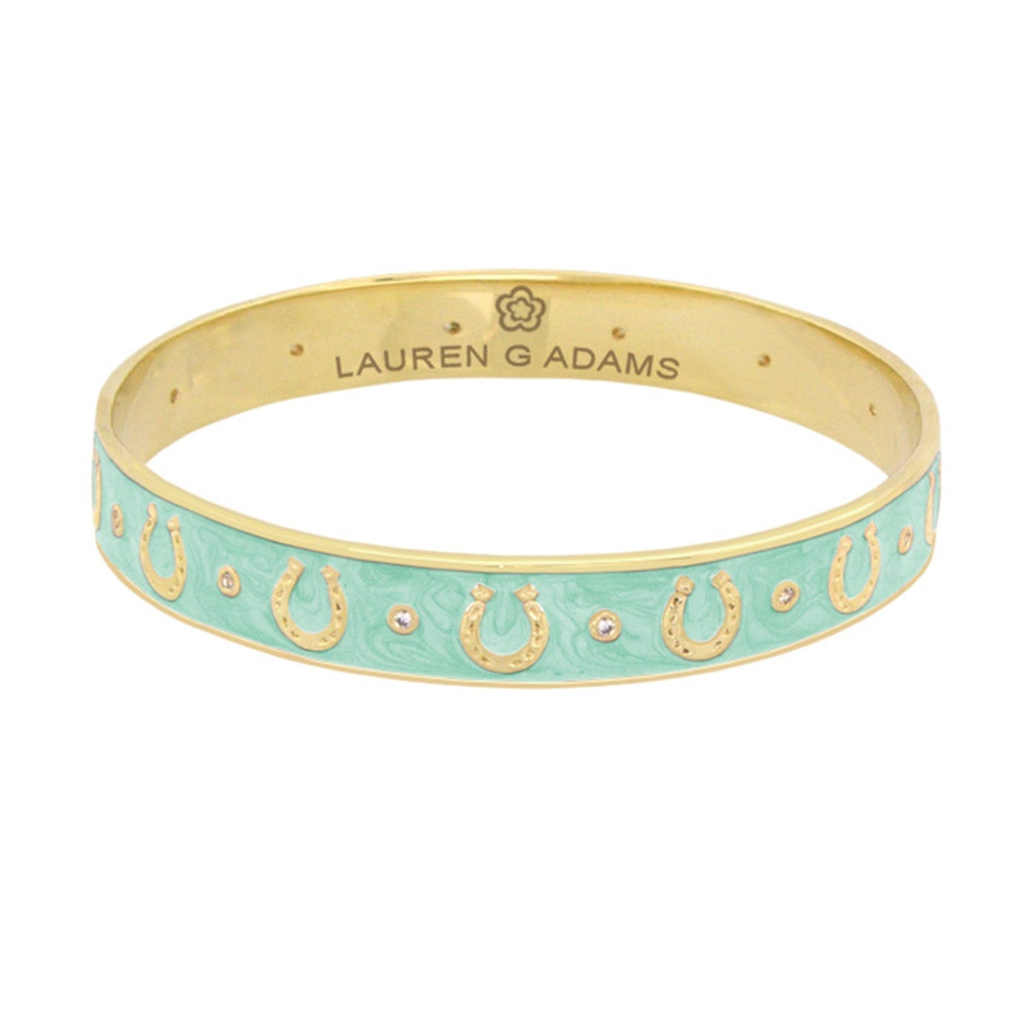 Equestrian Horseshoe Bangle — Flat Band Row