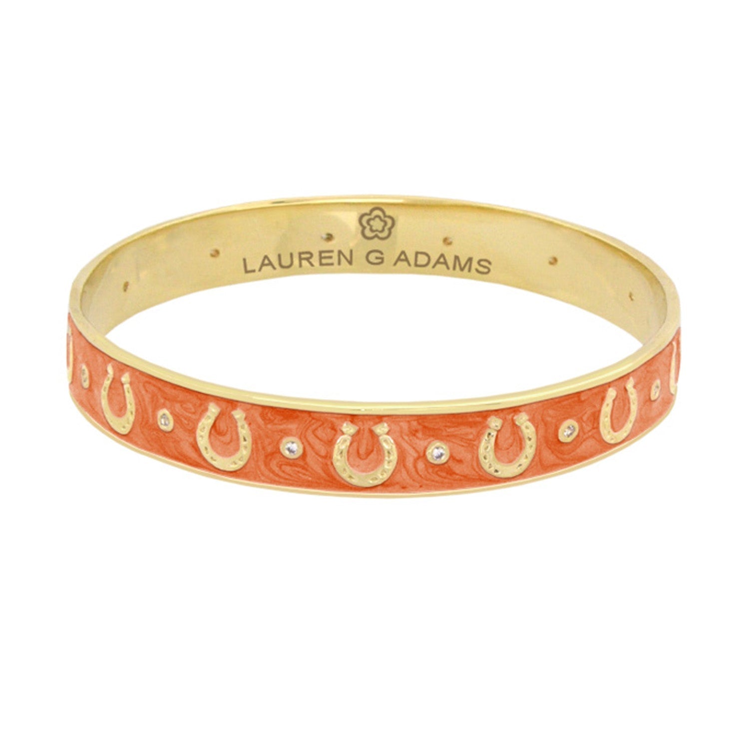 Equestrian Horseshoe Bangle — Flat Band Row