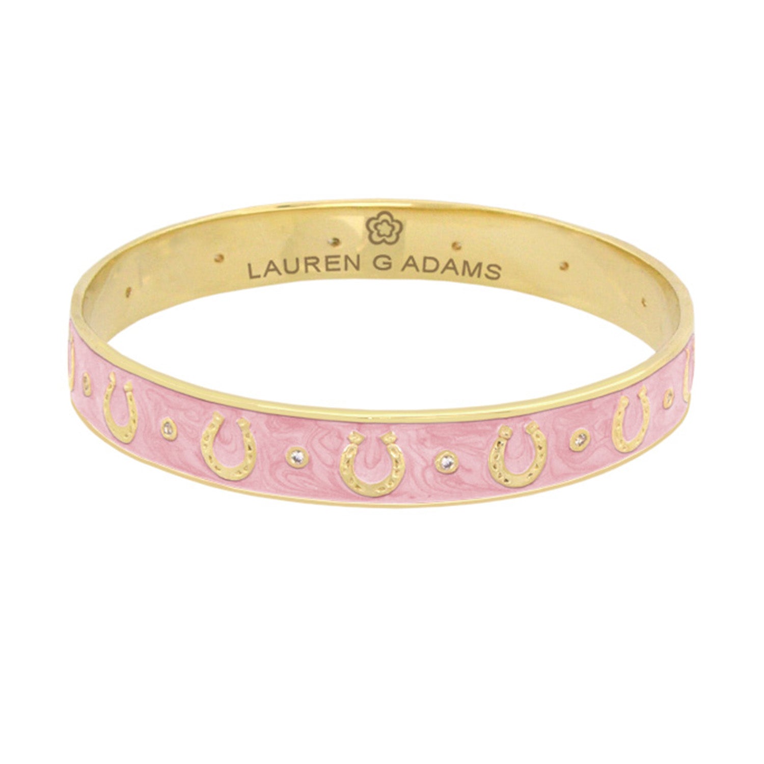 Equestrian Horseshoe Bangle — Flat Band Row