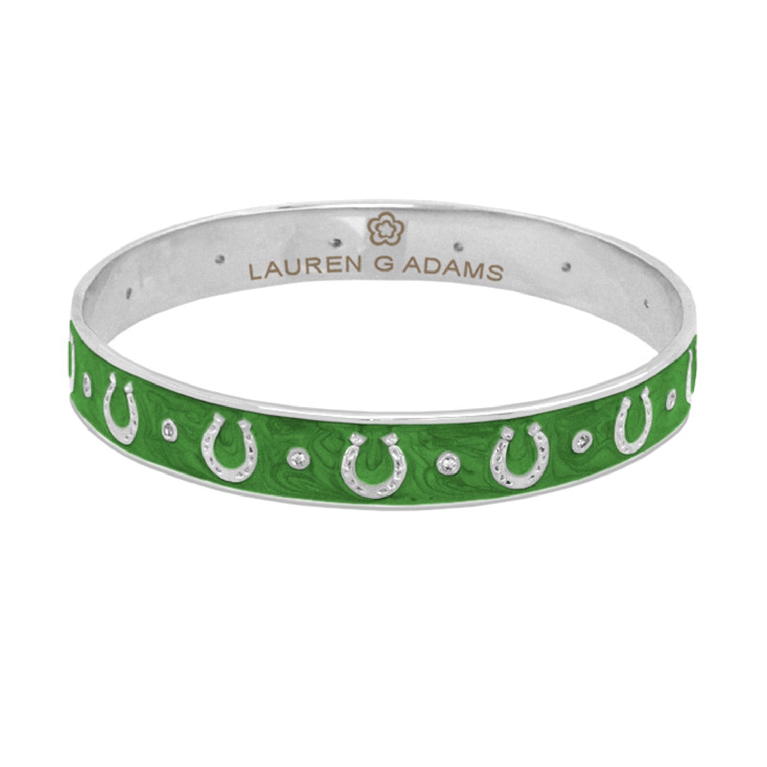 Equestrian Horseshoe Bangle — Flat Band Row