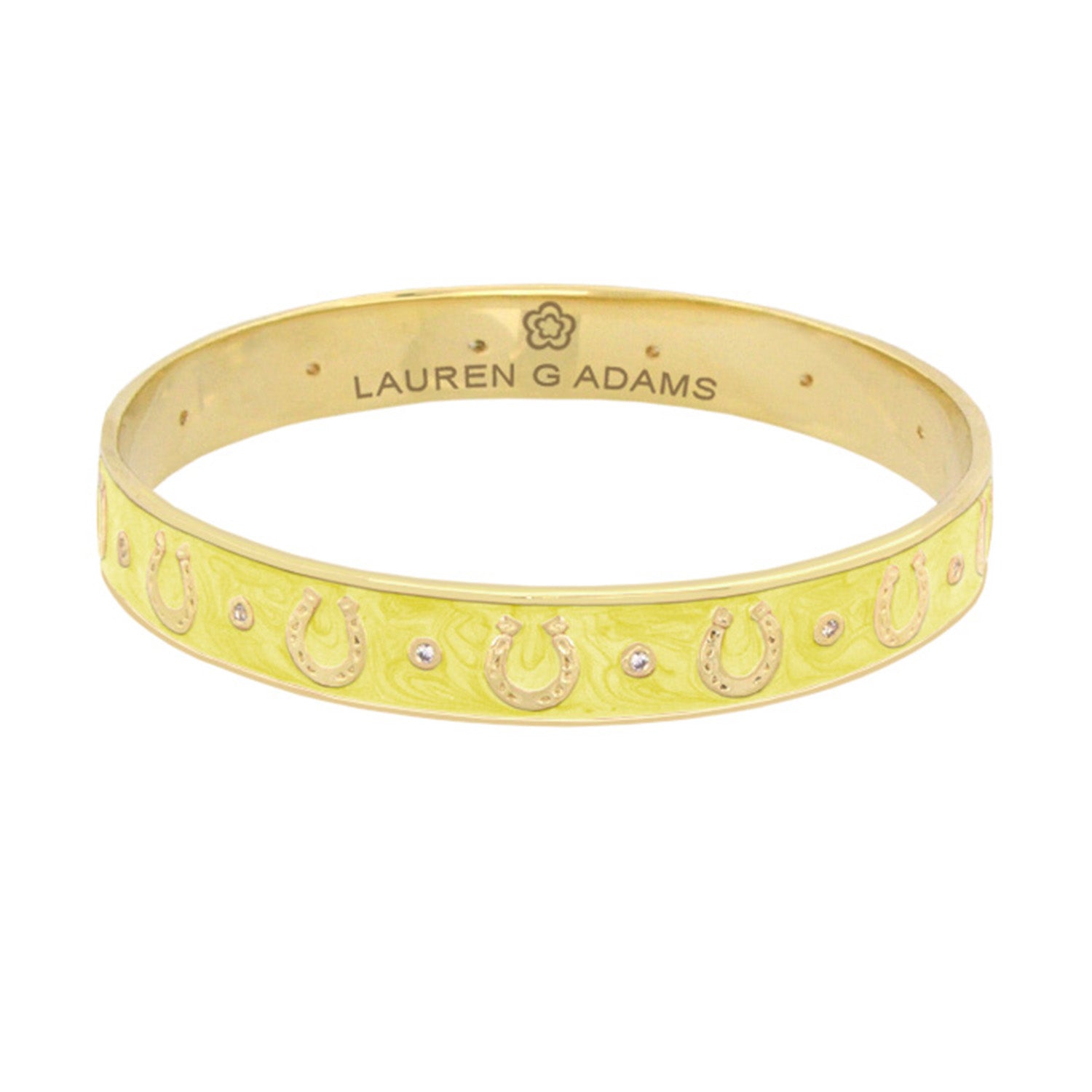 Equestrian Horseshoe Bangle — Flat Band Row