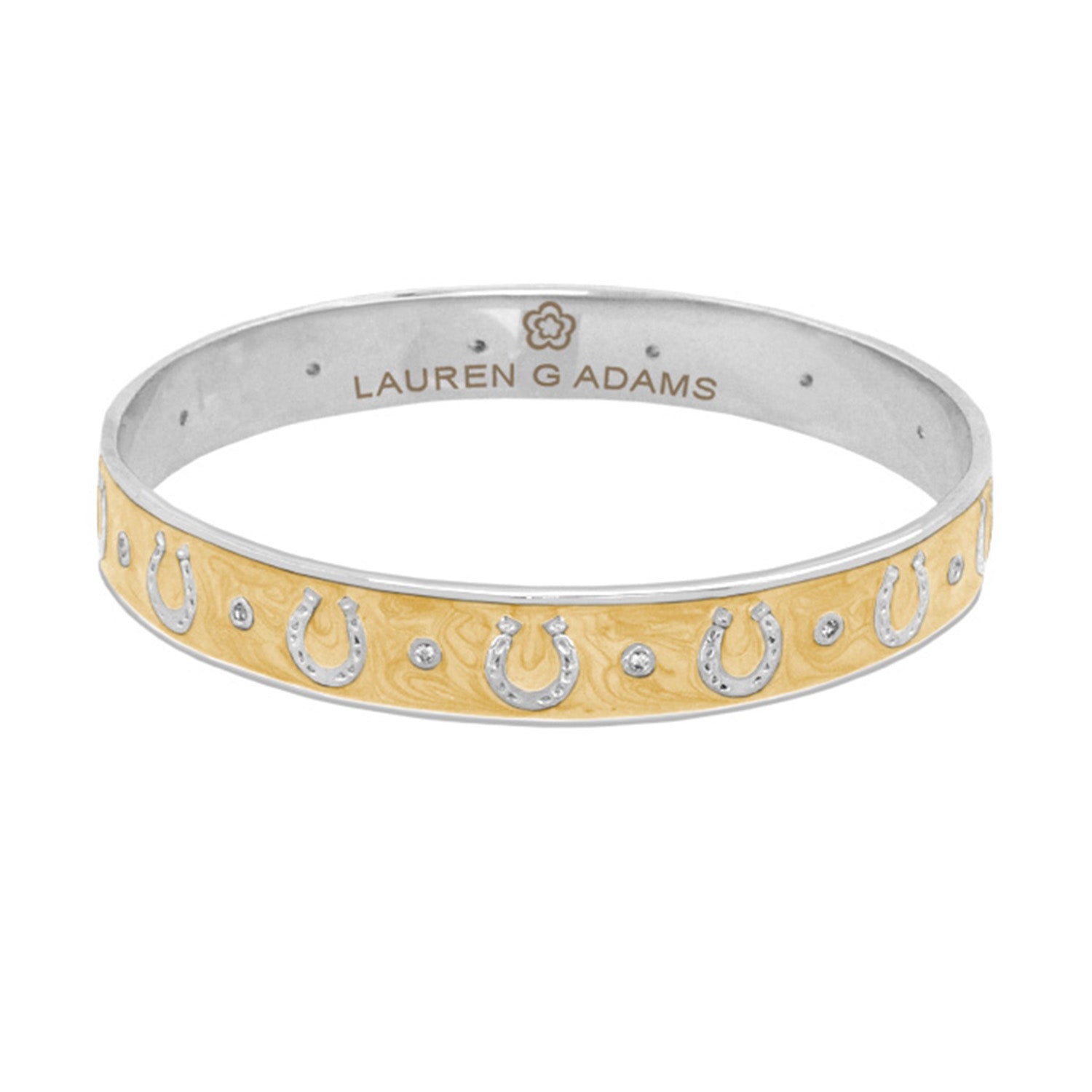 Equestrian Horseshoe Bangle — Flat Band Row