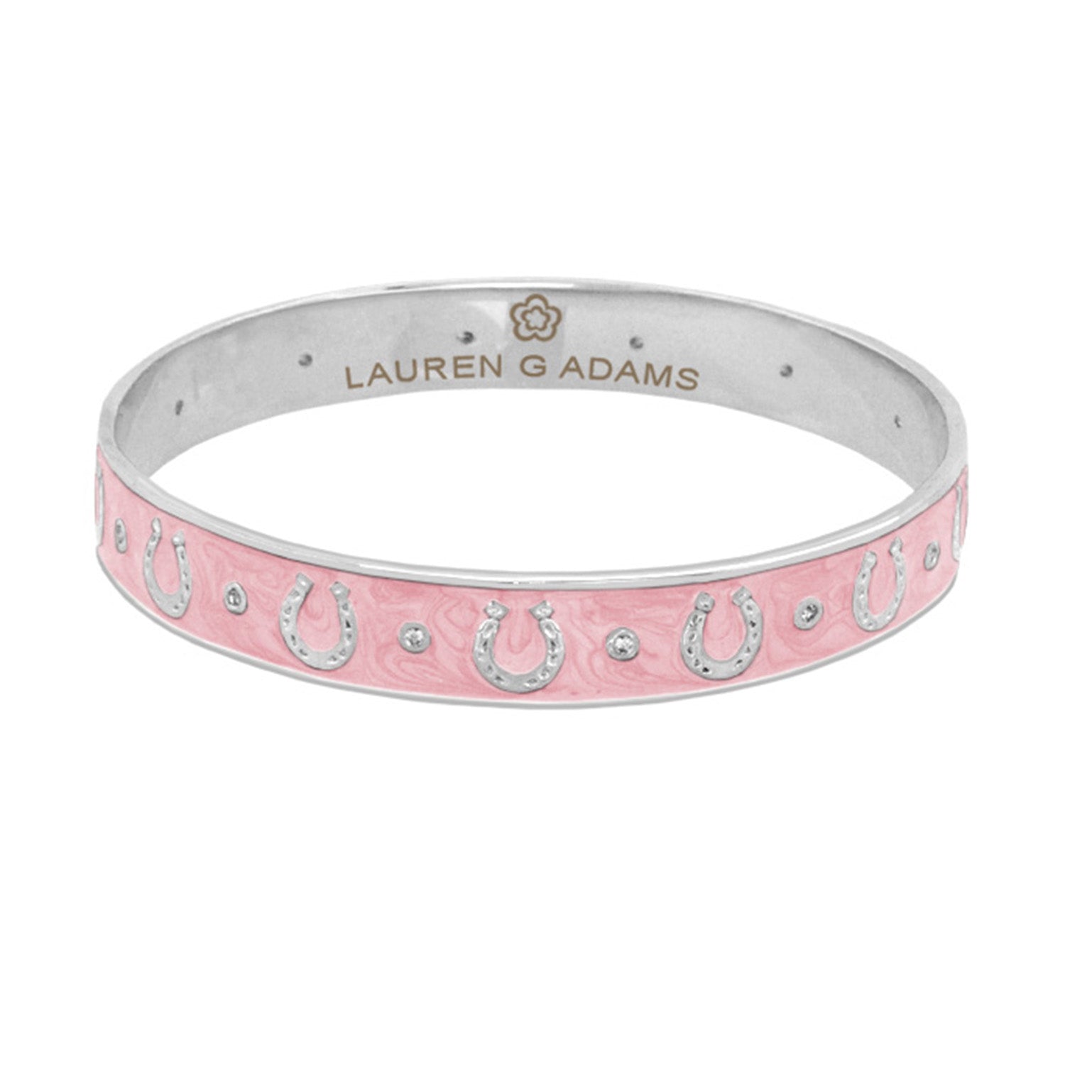 Equestrian Horseshoe Bangle — Flat Band Row