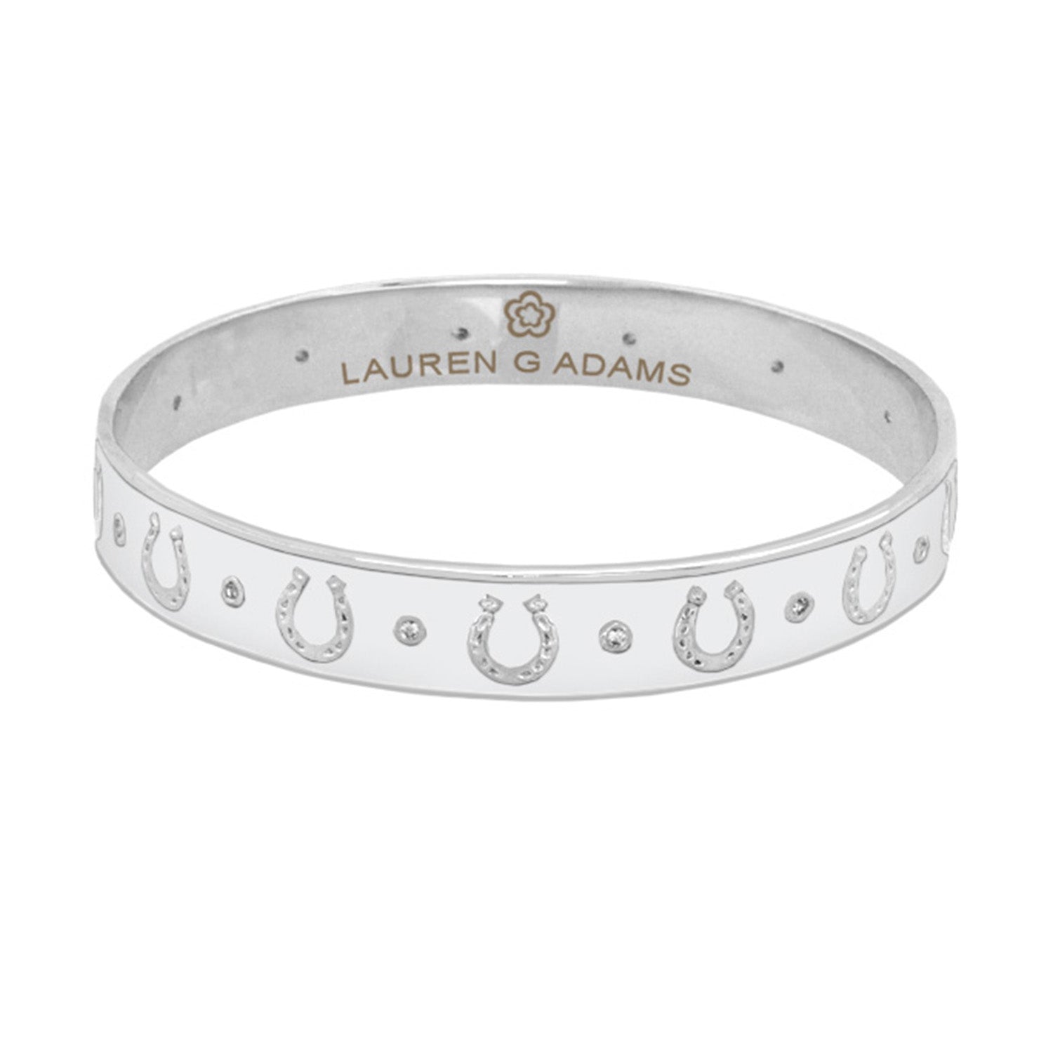 Equestrian Horseshoe Bangle — Flat Band Row