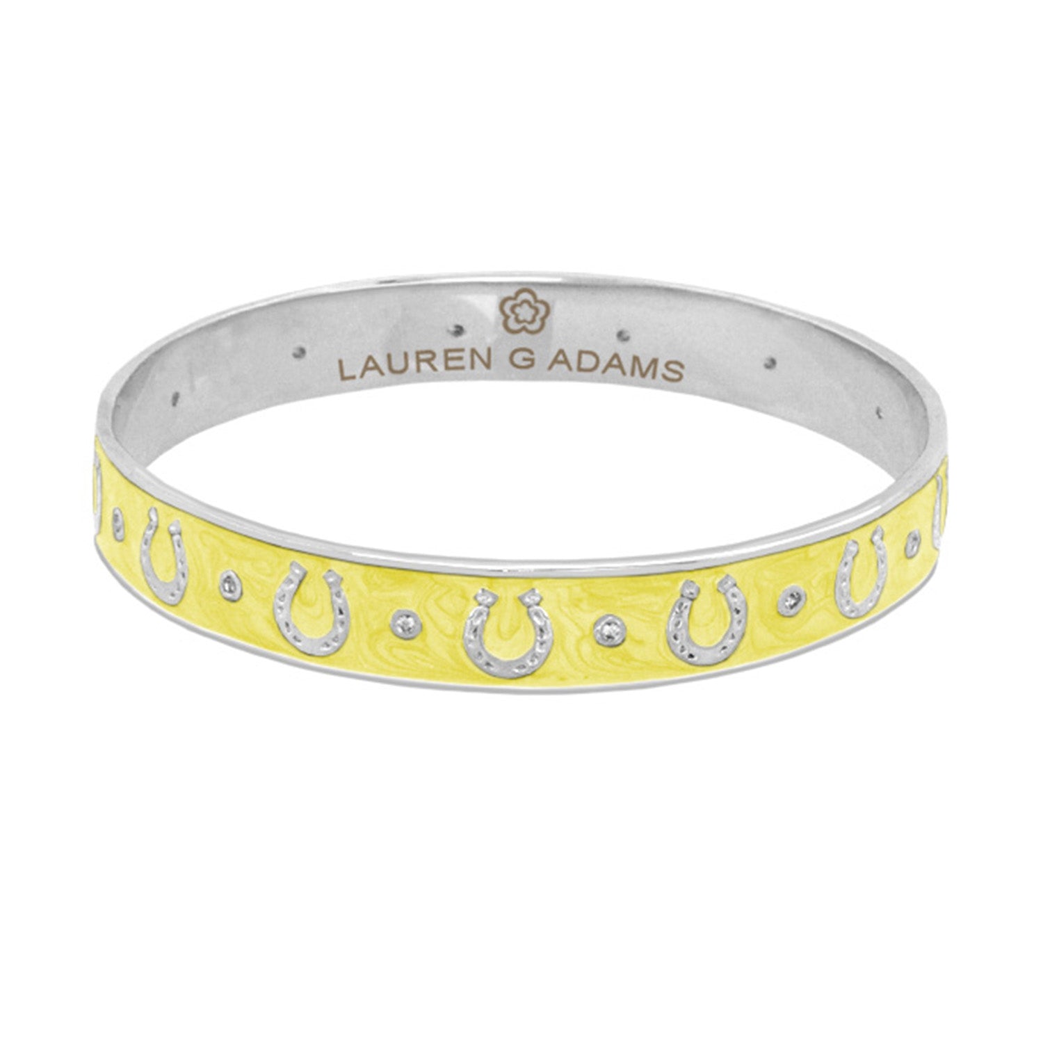 Equestrian Horseshoe Bangle — Flat Band Row