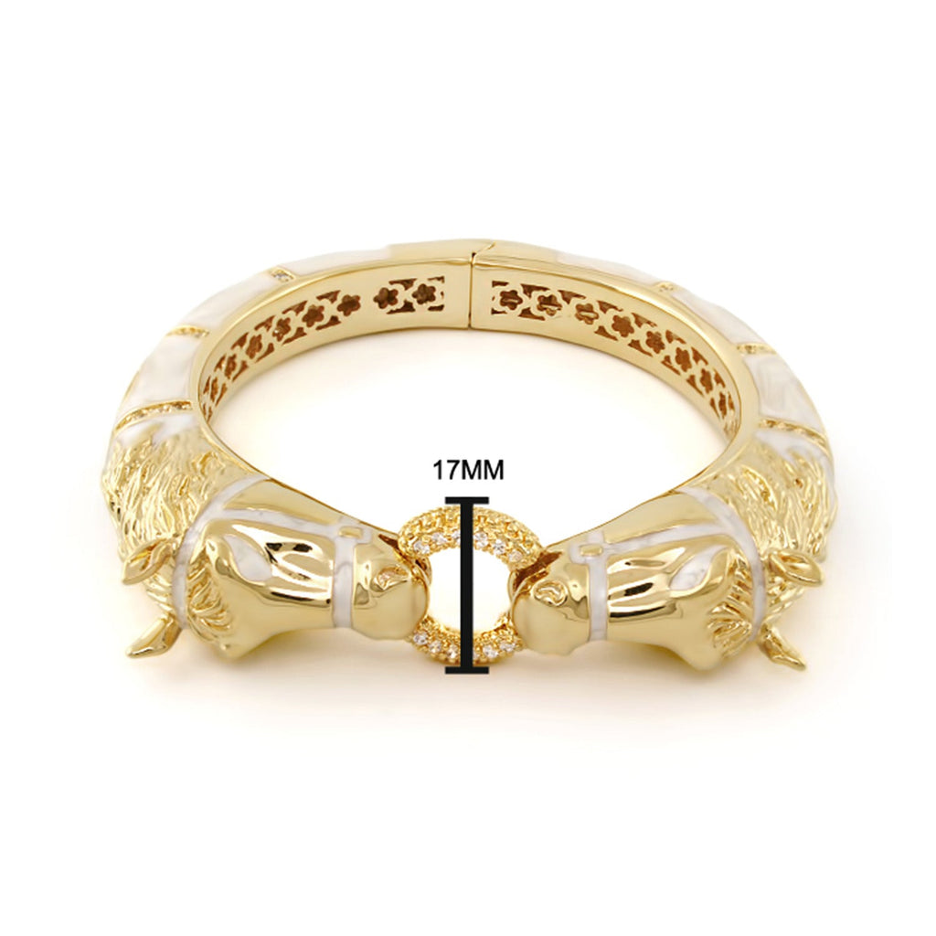 Equestrian Horse Bangle — Pavé Circle