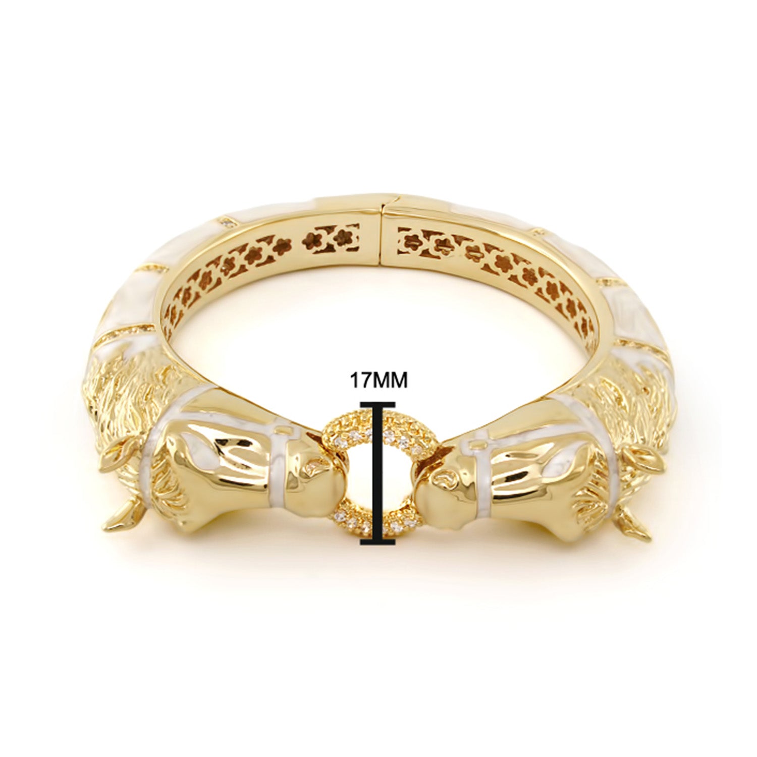 Equestrian Horse Bangle — Pavé Circle