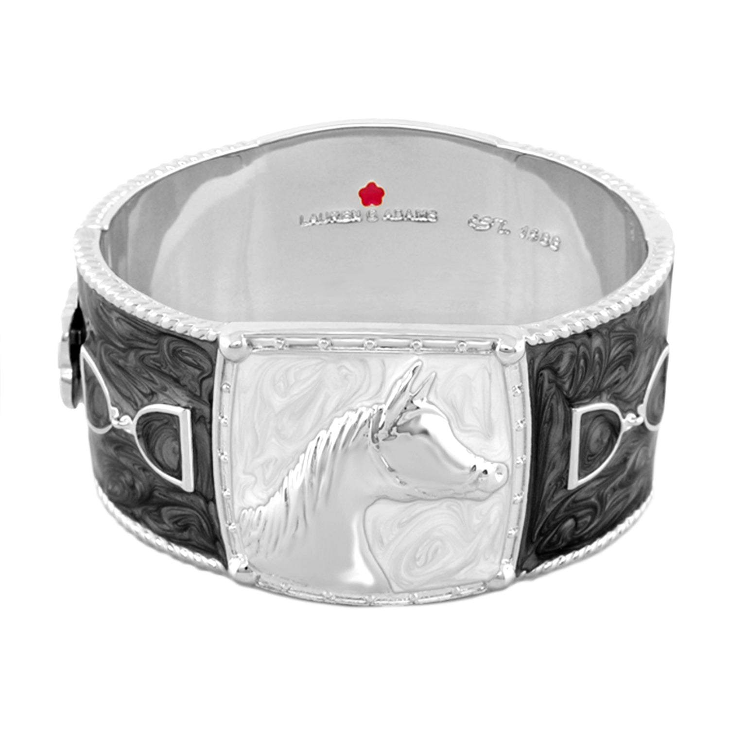 Equestrian Bangle — Coral Horse Head