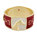 Equestrian Bangle — Coral Horse Head
