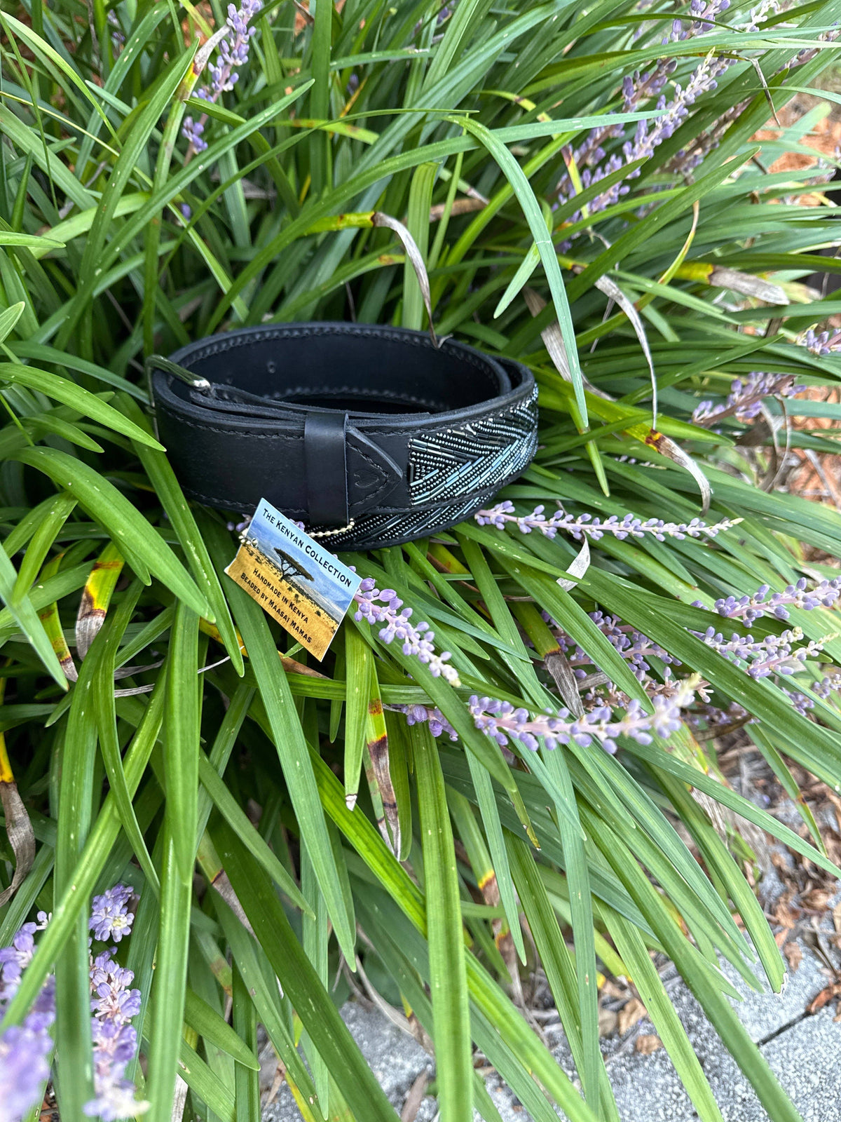 TKC Charlotte Beaded Belt Wide Width - Black Silver Buckle