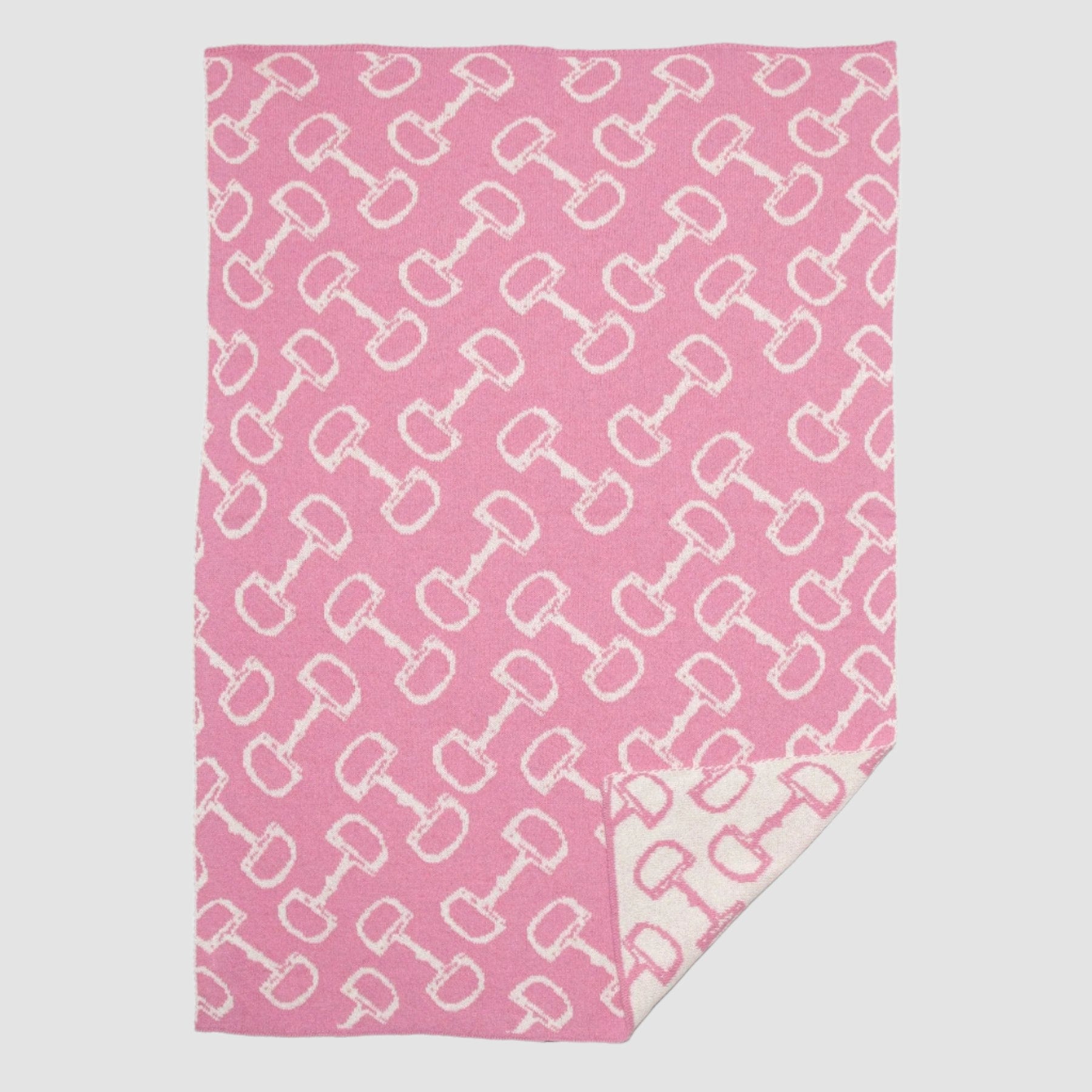Baby Reversible Cotton Knit Blanket - Bits