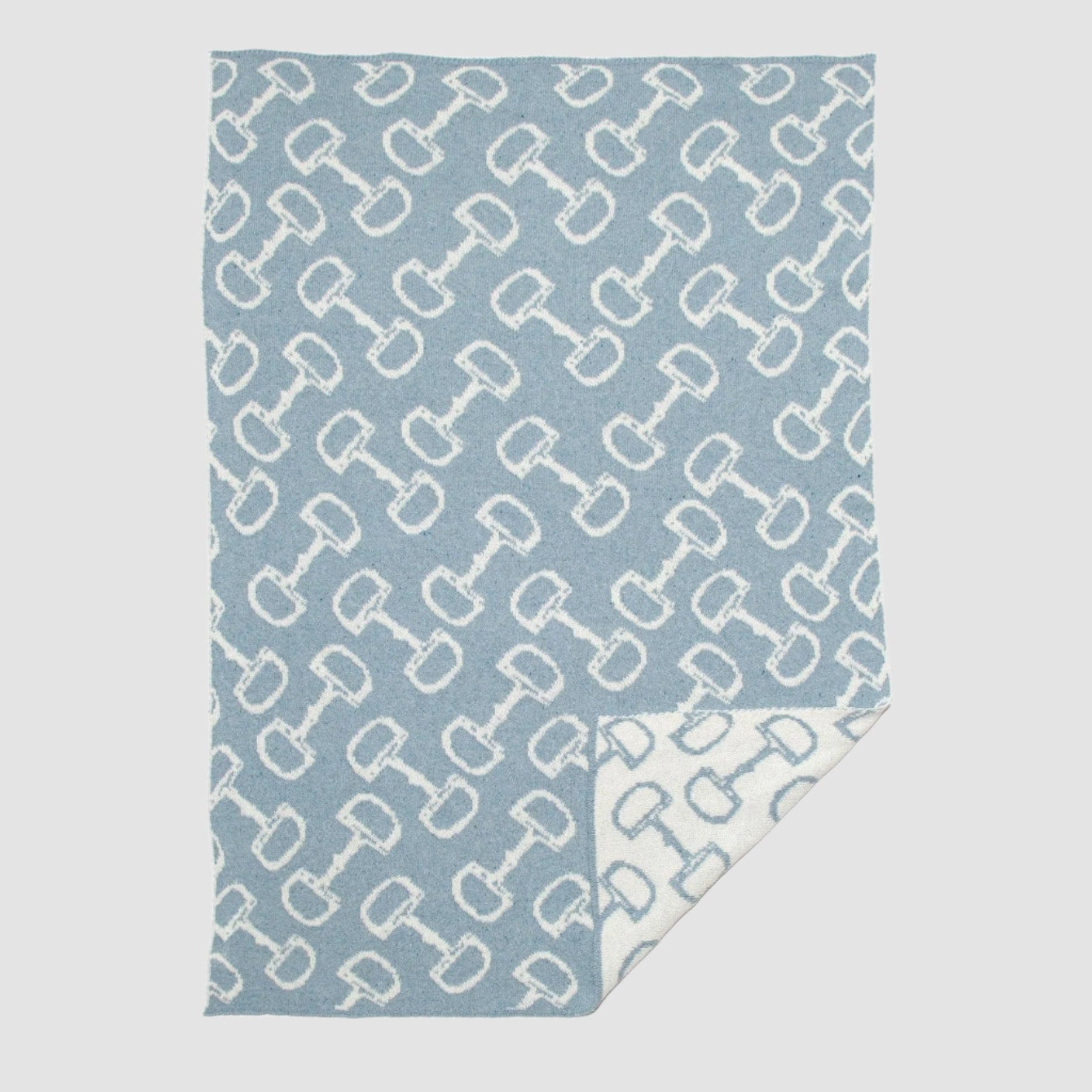 Baby Reversible Cotton Knit Blanket - Bits