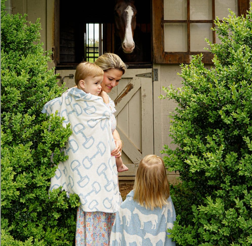 Baby Reversible Cotton Knit Blanket - Bits
