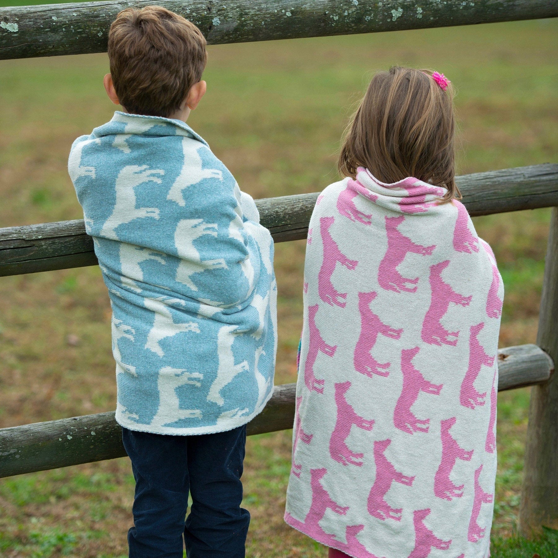 Baby Reversible Cotton Knit Blanket - Pony