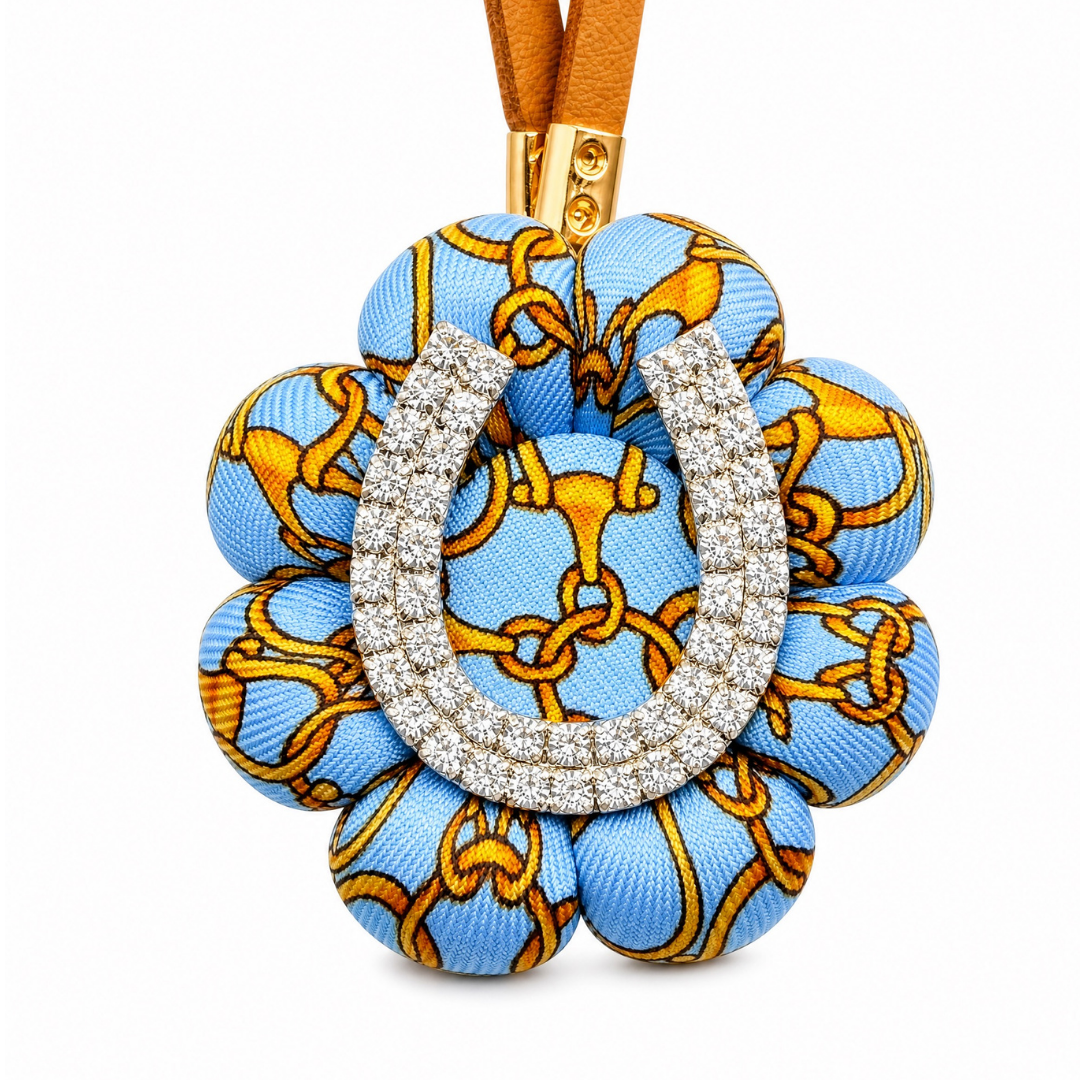 Vintage Gucci Horsebit Silk Necktie Bag Charm