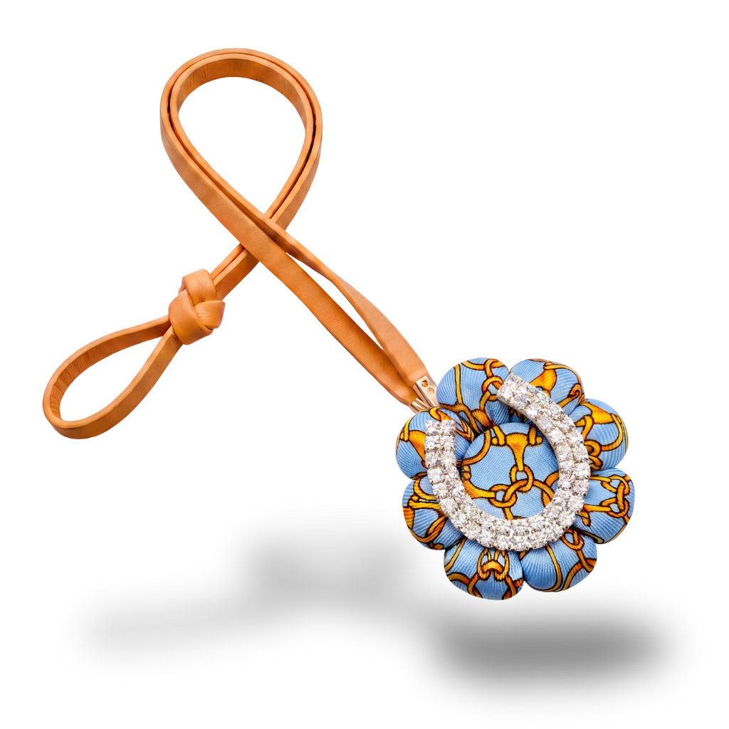 Vintage Gucci Horsebit Silk Necktie Bag Charm