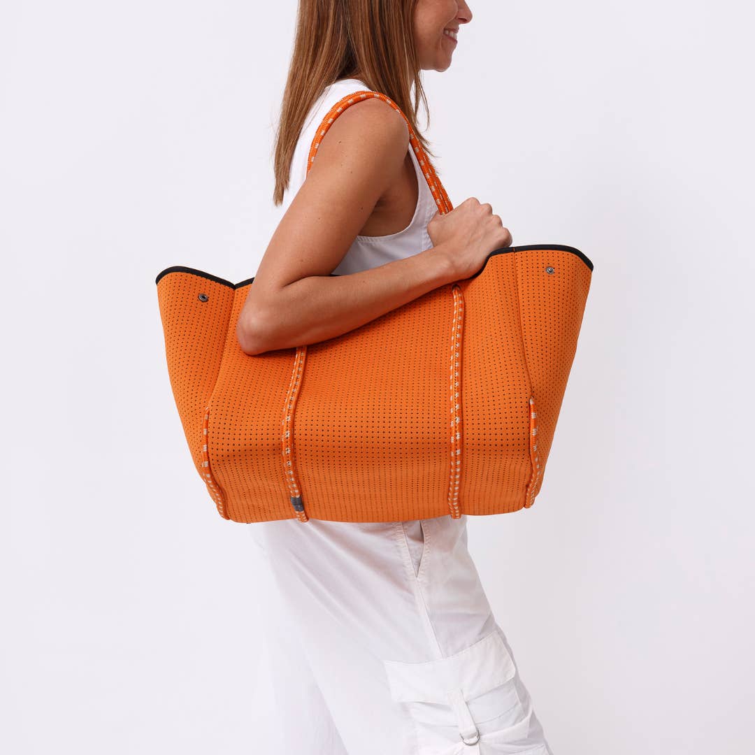 Large Neoprene Tote Bag Orange