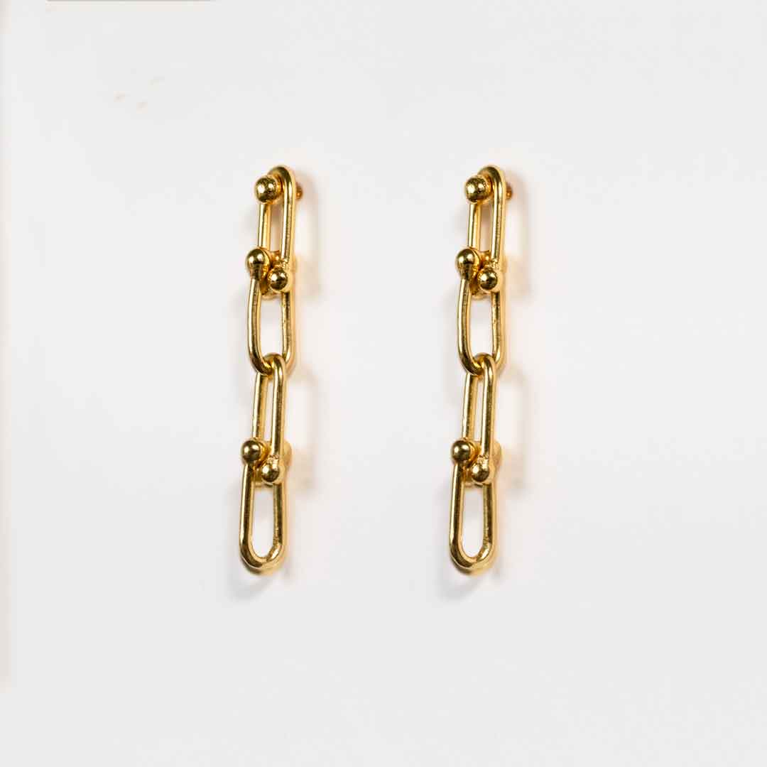 Bellamy - Horseshoe Link Equestrian Bracelet in Gold